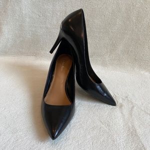 Calvin Klein Gayle Leather Heeled Pump - Black 7.5